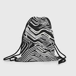 Рюкзак-мешок Волнистые белые линии, цвет: 3D-принт