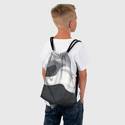 Рюкзак-мешок Волны монохрома, цвет: 3D-принт — фото 2