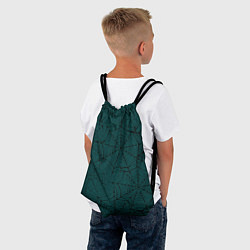Рюкзак-мешок Паутина тёмно-зелёный, цвет: 3D-принт — фото 2