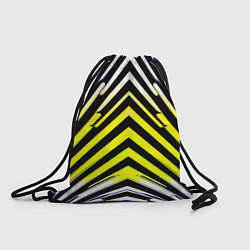 Рюкзак-мешок Зеркальный паттерн из полос, цвет: 3D-принт