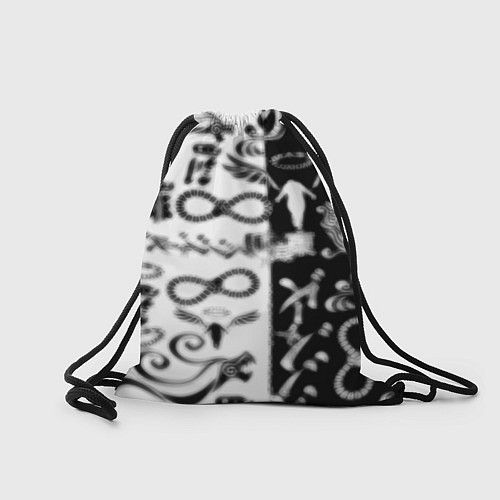 Мешок для обуви Bleach logo blur anime black / 3D-принт – фото 2