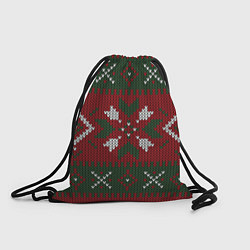Рюкзак-мешок Скандинавские узоры крючком, цвет: 3D-принт