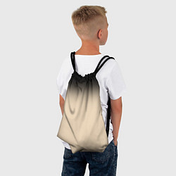 Рюкзак-мешок Градиент: от черного к телесному, цвет: 3D-принт — фото 2