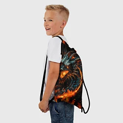 Рюкзак-мешок Свирепый огненный дракон 2024, цвет: 3D-принт — фото 2