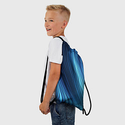 Рюкзак-мешок Трехмерные волны, цвет: 3D-принт — фото 2