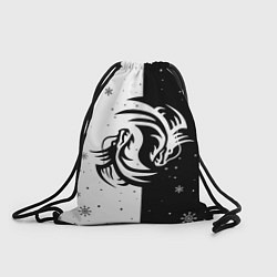 Рюкзак-мешок Инь Янь - Драконы, цвет: 3D-принт