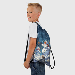 Рюкзак-мешок Снежный бой, цвет: 3D-принт — фото 2