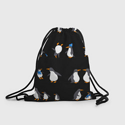 Рюкзак-мешок Веселая семья пингвинов, цвет: 3D-принт