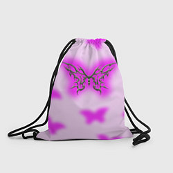 Рюкзак-мешок Y2K purple butterfly, цвет: 3D-принт