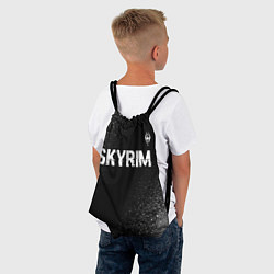 Рюкзак-мешок Skyrim glitch на темном фоне посередине, цвет: 3D-принт — фото 2