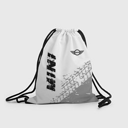 Рюкзак-мешок Mini speed на светлом фоне со следами шин вертикал, цвет: 3D-принт