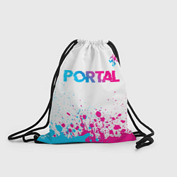 Рюкзак-мешок Portal neon gradient style посередине, цвет: 3D-принт