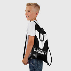Рюкзак-мешок Destiny glitch на темном фоне, цвет: 3D-принт — фото 2