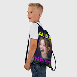 Рюкзак-мешок Lalisa - девушка из группы Blackpink, цвет: 3D-принт — фото 2