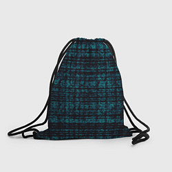 Рюкзак-мешок Имитация ткани бирюзовый, цвет: 3D-принт