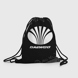 Мешок для обуви Daewoo speed на темном фоне со следами шин