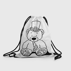 Рюкзак-мешок Игрушечный мишка - лепрекон в шляпе - раскраска, цвет: 3D-принт