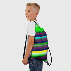 Рюкзак-мешок Размытые абстрактные полосы, цвет: 3D-принт — фото 2