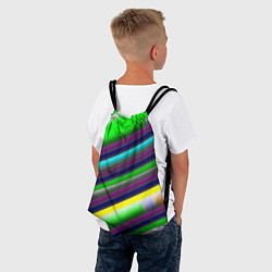 Рюкзак-мешок Размытые абстрактные полосы, цвет: 3D-принт — фото 2