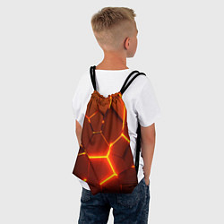 Рюкзак-мешок Плиты абстрактные огненные, цвет: 3D-принт — фото 2