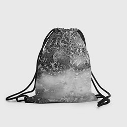 Рюкзак-мешок Серый лёд и снежинки, цвет: 3D-принт