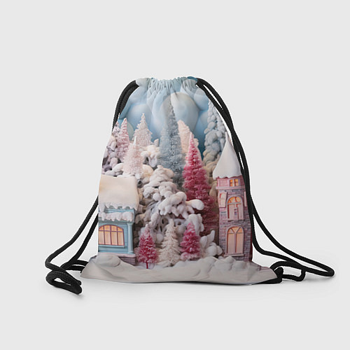 Мешок для обуви Рождественские огни на деревьях / 3D-принт – фото 2