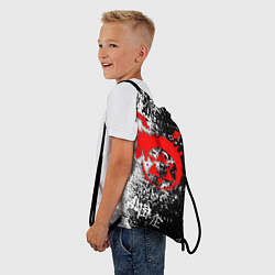 Рюкзак-мешок Знак уроборос - черно-белый, цвет: 3D-принт — фото 2