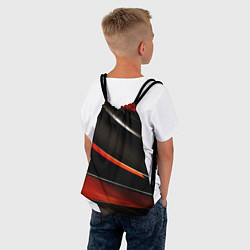 Рюкзак-мешок Красные и черные вставки, цвет: 3D-принт — фото 2