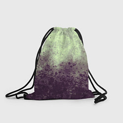 Рюкзак-мешок Абстракция - фиолетовые пятна на зеленом фоне, цвет: 3D-принт