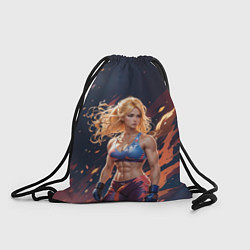 Рюкзак-мешок Девушка-боец ММА, цвет: 3D-принт
