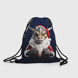 Рюкзак-мешок Дракон в костюме Санты, цвет: 3D-принт