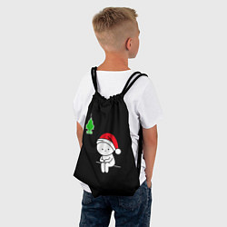 Рюкзак-мешок В ожидании нового года - 2024, цвет: 3D-принт — фото 2