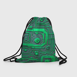 Рюкзак-мешок Неоновая плата с микросхемами и гайками, цвет: 3D-принт