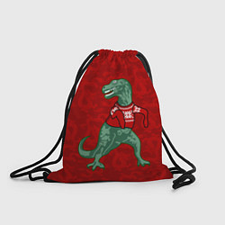 Мешок для обуви Динозавр в свитере - новогодние драконы