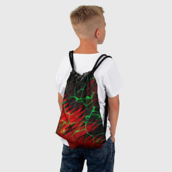 Рюкзак-мешок Зелёные трещины узоры, цвет: 3D-принт — фото 2