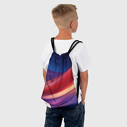 Рюкзак-мешок Абстрактные синие волны, цвет: 3D-принт — фото 2