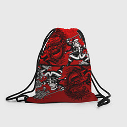 Мешок для обуви Дед Мороз с копьем и драконом