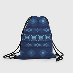 Мешок для обуви Blue tribal geometric