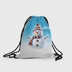 Рюкзак-мешок Веселый снеговичок, цвет: 3D-принт