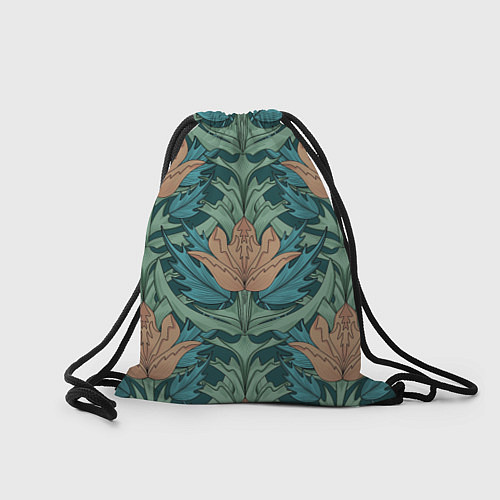 Мешок для обуви Цветы в стиле Уильяма Морриса - паттерн / 3D-принт – фото 2