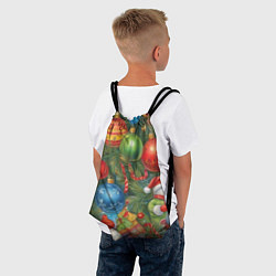 Рюкзак-мешок Новогодний принт на елке, цвет: 3D-принт — фото 2