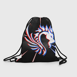 Рюкзак-мешок Трехцветный неоновый дракон, цвет: 3D-принт