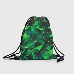 Рюкзак-мешок Зелёное разбитое стекло, цвет: 3D-принт