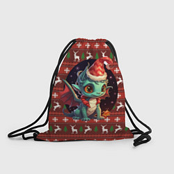 Рюкзак-мешок Дракон новогодний 2024, цвет: 3D-принт