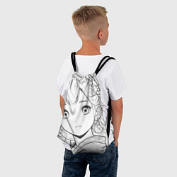 Рюкзак-мешок Портрет девушки аниме карандашом, цвет: 3D-принт — фото 2