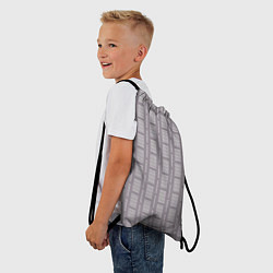 Рюкзак-мешок Тёплый серый паттерн кружочки, цвет: 3D-принт — фото 2
