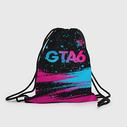 Рюкзак-мешок GTA6 - neon gradient посередине, цвет: 3D-принт