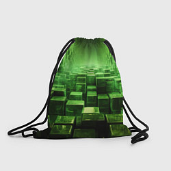 Рюкзак-мешок Зеленые квадраты в лабиринте, цвет: 3D-принт