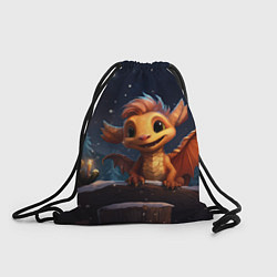 Рюкзак-мешок Кристаллический владыка дракон, цвет: 3D-принт