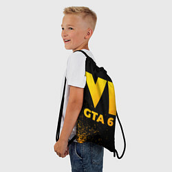Рюкзак-мешок GTA 6 - gold gradient, цвет: 3D-принт — фото 2